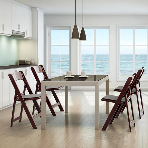 1 VINGLI Resin Folding Chairs with Cushion, Foldable Plastic Chair with Comfortable Padded Seats, Perfect for Event
