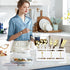 Ayiaren Wood Flatware Silverware Caddy, White Cutlery Holder for Kitchen Utensils Organizer