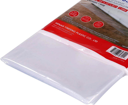 TopSoon Mattress Storage Bag, Full/Twin Size, 54-Inch by 87-Inch Clear Mattress Disposal Bag