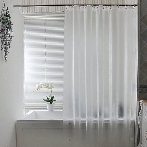AooHome Frosted Shower Curtain Liner 8G Eva Extra Long 72x78 Inch with Heavy Duty 5 Bottom Magnets, Semi Transparent