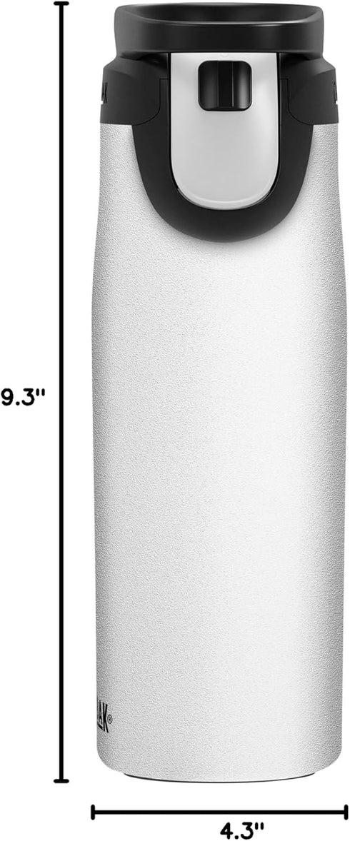 CamelBak Forge Flow Coffee & Travel Mug, Insulated Stainless Steel with Non-Slip Silicon Base, 20oz, White
