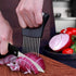 1PCS Stainless Steel Onion Holder Slicer, 2PCS Finger Guard for Vegetables, Tomato, Lemon, Meat