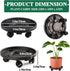 Tulpeed 5 Pack 13 Inch Rolling Plant Stand with Wheels Plant Caddy with Wheels Heavy Duty Plant Dolly Roller Base