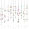 Ysleen 10 Pcs Colorful Crystals Suncatcher Hanging Sun Catcher for Window with Chain