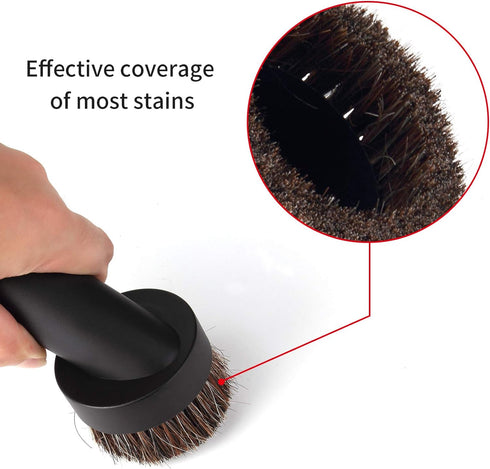 Lamoutor 2Pcs Soft Bristle Vacuum Brush, Round Brush Vacuum Attachment for Most Vacuum Cleaners