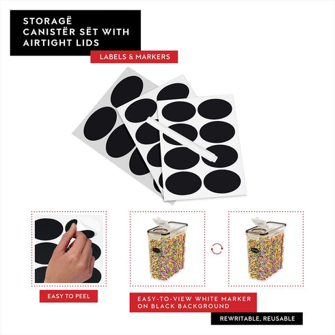 3 Pack 135 oz Countertop, Cereal Containers Storage fl. Cereal Dispenser Airtight Food Storage Containers for Pantry