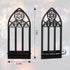 Zzbakress 2 Pcs Gothic Sconces Wall Decor - Black Goth Arched Church Wall Art Gothic Home Decor for Living Room