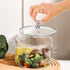 Jucoan 1.8L/60oz Clear Glass Cooking Pot with Lid, Heat Resistant Simmer Pot for Pasta, Soup, Milk, Baby Food, Gift