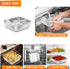P&P CHEF 6 Inch Square Cake Baking Pans, 2 Pcs Stainless Steel Lasagna Brownie Pan for Small Birthday Cake, Leakproof