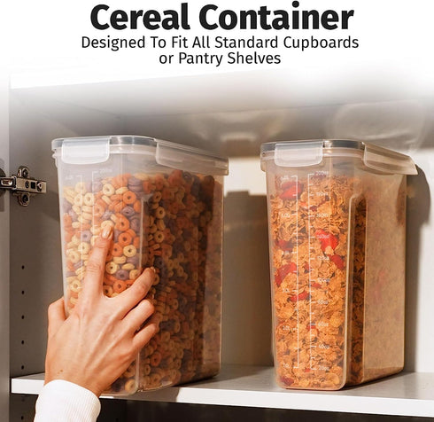 Shazo 2 Pack EXTRA Large Airtight Food Storage Containers, 6.3L BPA-Free Plastic for Bulk Food Storage