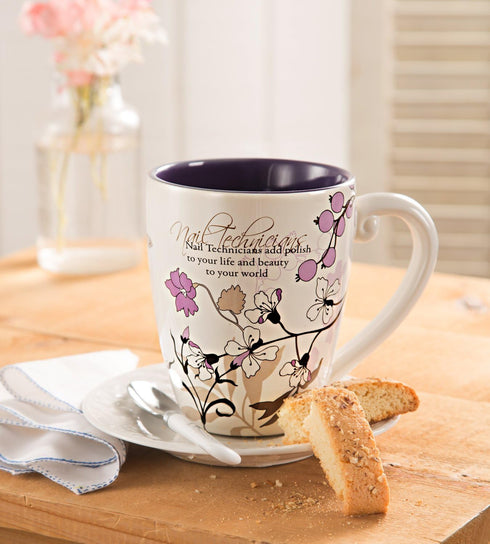 Pavilion Gift Company Mark My Words Sister In Law Floral Butterfly Coffee Tea Mug - Large, Purple, 591ml