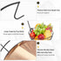 Countertop Livabber Fruit Basket Bowl with Banana Hanger, Modern Standing Fruit Vegetable Bowl Storage, with Banana