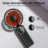 Portable Handheld Fan, Mini Desk Fan with LED Display, 180° Foldable Neck Fan for Travel Outdoor (Black)
