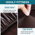 HFCNMY Counter (4 Pack,Coffee) Stool Covers Rectangle, Stretch Waterproof PU Rectangle Bar Stool Covers Vanity Stool