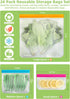 24 Reusable Food Storage Bags, Freezer Bags with Pack BPA FREE (8 Reusable Gallon Bags+8 Leakproof Reusable Sandwich Bags+8 Food Grade Snack Bags) EXTRA THICK Reusbale Lunch Bag for Salad Fruit by FENGHUANG
