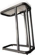 Leisure Space 18" 10" 24H Side Table SeetableSlot with USB Charging Ports CShaped Sofa Side Table with Device Slot
