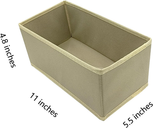 Drawer Organizer for Clothes, Set of 3 Storage Boxes, Sock and Underwear Organizer Dividers for Closet Dresser Drawers