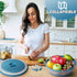 WENWELL 4 in 1 Vented Collapsible Microwave Splatter Cover & Mat, Kitchen Dish Bowl Plate Lid, BPA-Free