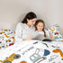 Set Set Set Set 1 Feelyou Construction Comforter Kids Cartoon Dinosaur Comforter Cover for Boys Equipment Trucks