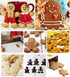 3 Piece Gingerbread Man Cookie Cutter Set - Christmas Shape Cookie Cutters Molds, 2.2 Inch, 3 Inch, 4.5 Inch