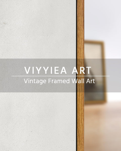 VIYYIEA Framed Canvas Wall Art - Rustic Farmhouse Decor of Rolling Valleys under Clear Skies, 9"x11"