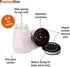 Professional Salt and Pepper Grinder – Premium Stainless Steel Shaker with Ceramic Spice Mill for Adjustable Coarseness