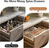 3-Tier (11"22"), Expandable Drawer Spice Organizer, Thickened Plastic Spice Rack for Kitchen Drawers Non-Slip & Easy