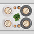 Set 6 15 inch Set 6) Myir JUN Round Placemats of Faux Leather Place Mats and Coasters Round Table Mats Dual Sided