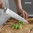 12-Piece Set, Set, CAROTE Knife All-Stainless Steel Knife Block Kitchen Knives with Wooden Block, Razor-Sharp
