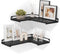VASAGLE Corner Shelf Wall Mount Set of 2, Corner Floating Shelves, Small