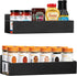 Kitchen Spice Rack for Wall - 13.8" Black Large Adhesive Hanging Spice Racks, 2 Packs Storage Organizer
