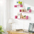 SRIWATANA Pink Solid Wood Floating Shelves for Wall Mounting