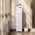 ShellKingdom Toilet Paper Holder Stand, Small Bathroom Storage Cabinet with Doors and Shelves, Slim Storage Cabinet