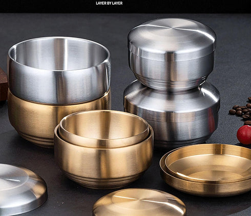 YIKANGHENG Thickened 304 Stainless Steel Bowl, 300Ml Food Grade Bowl for Soup, Rice, Salad, Breakfast, Dinner (1, 10.5