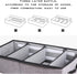 AARAINBOW 2 Packs Foldable Under Bed Shoes Organizer with Lids, Clear Window Storage Bins, Gray+Coffee