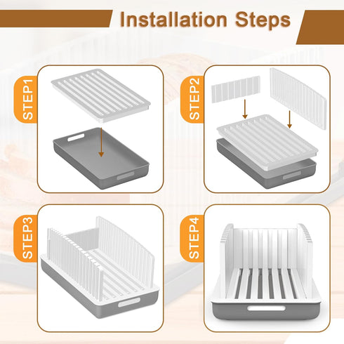 Kiss Core Upgrade Bread Slicer for Homemade Bread, Bread Slicer Guide Adjustable Width and Thickness, Foldable