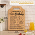 Birthday Gifts for Women: Unique Recipe for A Happy Birthday Cutting Board for Her Mom Sister Wife Friend