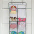 Over The Door Shoe Organizer | Hanging Shoe Hanger with 12 Large Clear Mesh Pockets for Narrow Closet Door, 2 Pack