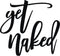 Vivegate Get Naked Sign – 15” X 19” Bathroom Wall Decor Bath Word Art Decals Black Metal Letters