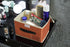 2 Pack Closet Small Storage Boxes with Lids Linen Collapsible Cube Storage Basket with Handle & Label, Jane's Home