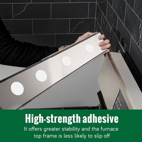 30" RECAPS Adjustable Length Stove Top Shelf - Stainless Steel Stove Shelf, Spice Rack Over Stove for Kitchen Stove