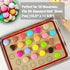 Macaron Silicone Baking Mat - Set of 2 Non Stick Silicon Macaroon Baking Sheet Cookie Liner (Red)