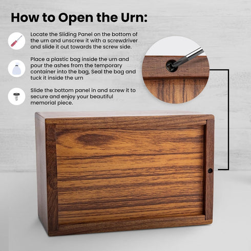 SIC Cremation Urns for Human Ashes, Small Wooden Tree of Life Urn Box for Dogs, Holds 40lbs