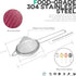 Homestia 2 Piece 3.3" Fine Mesh Strainer for Kitchen, 304 Stainless Steel Cocktail Sieve, 2 Pack