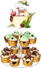 YestBuy 3 Tier Round Cupcake Stand - Acrylic Cake Stand for 23 Cupcakes - Premium Holder for Pastry Parties