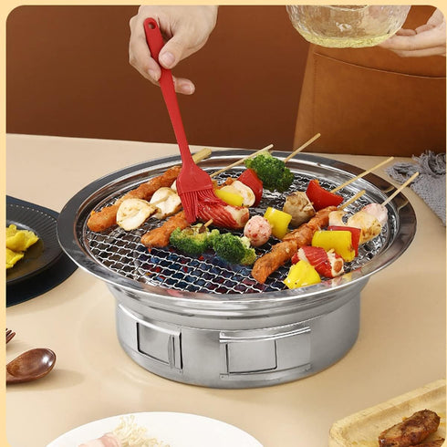 Round Cooling Rack Stainless Steel - Cross Wire Barbecue Grill Net with 3 Legs for Cooking, Baking, Steaming (13 inches)
