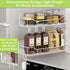 IYEBAU 9 Pack Magnetic Spice Rack for Refrigerator, Magnetic Fridge Shelves W/Adjustable Paper Towel Holder, Hook Rack