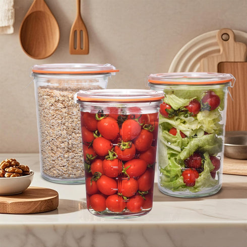 Jar,27oz Glass Sourdough Starter Wide Mouth Jars for Sourdough Starter,Airtight Food Storage Containers with Glass Lid