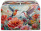 Hummingbird Flower Print Toaster Covers, 2 Slice Wide Slot, Dustproof Floral Protectors, Machine Washable Gift for Women