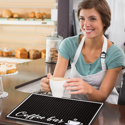 Stylish Bar Mats for Countertop, 18 x 12 Inches Service Bar Mat for Kitchen Counter and Dish Drying
